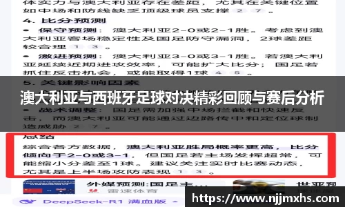 澳大利亚与西班牙足球对决精彩回顾与赛后分析